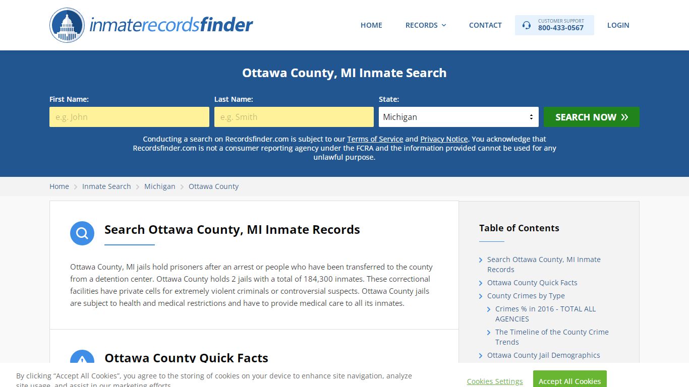 Ottawa County, MI Inmate Lookup & Jail Records Online